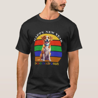 T-shirt Bonne nouvelle année "chien papa" 2025