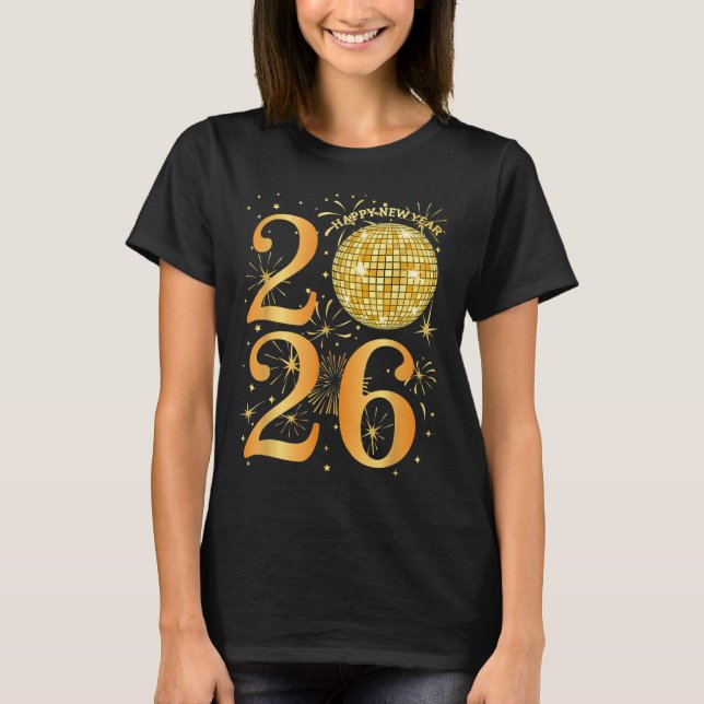 T-shirt Bonne nouvelle année Fireworks 2026 (Devant)