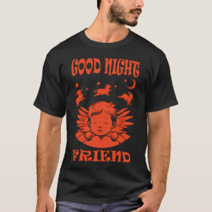 T-shirt Bonne Nuit Enfant - Rouge Clair
