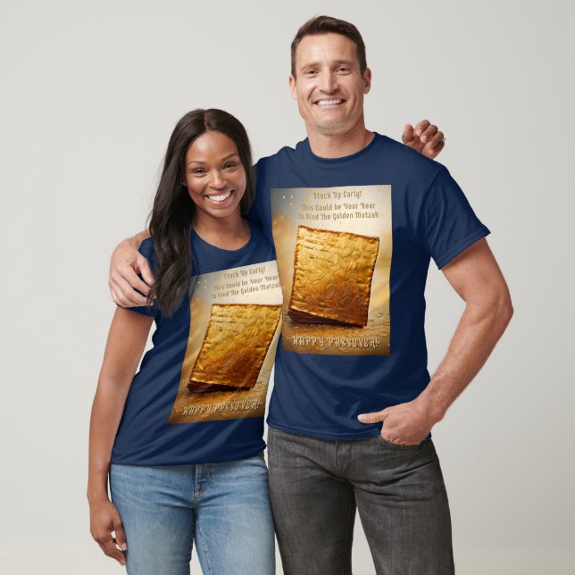 T-shirt Bonne Pâque ! Golden Matzah (Unisexe)