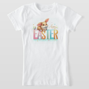 T-Shirt Bonne Pâques belle Typographie de Pâques avec Bunn