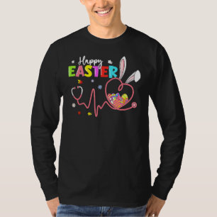 T-shirt Bonne Pâques Infirmière Lapin Oeufs Lapin Stethosc