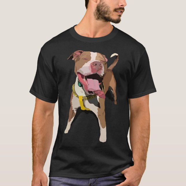 T-shirt Bonne Pitbull Adoptable (Devant)