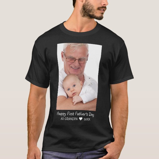T-shirt Bonne première Fête des pères Nouveau grand-père p (Devant)