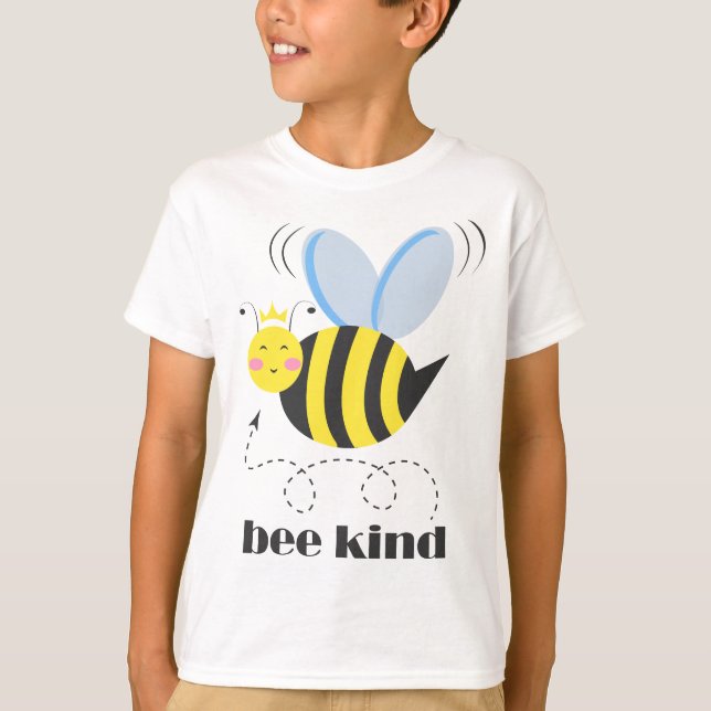 T-shirt Bonne princesse d'abeille avec couronne et slogan  (Devant)