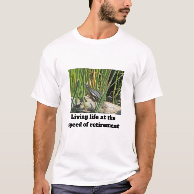 T-shirt Bonne retraite Humoristique tortue relaxante (Devant)