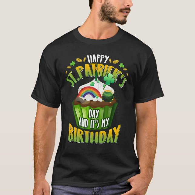 T-shirt Bonne Saint Patrick et oui c'est mon anniversaire (Devant)