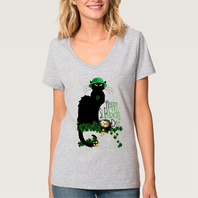 T-shirt Bonne Saint Patrick Le Conversation Noir (Devant)