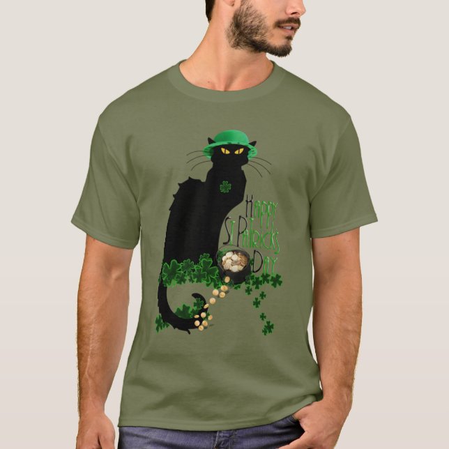 T-shirt Bonne Saint Patrick Le Conversation Noir (Devant)