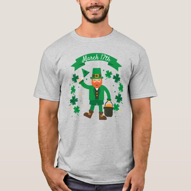 T-shirt Bonne Saint Patrick's Day | 17 mars (Devant)
