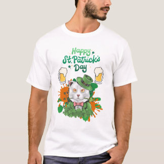 T-shirt Bonne Saint Patrick's Day - Chat