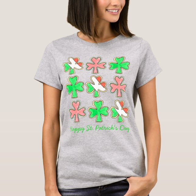 T-shirt Bonne Saint Patrick's Day Shamrock Cookie (Devant)