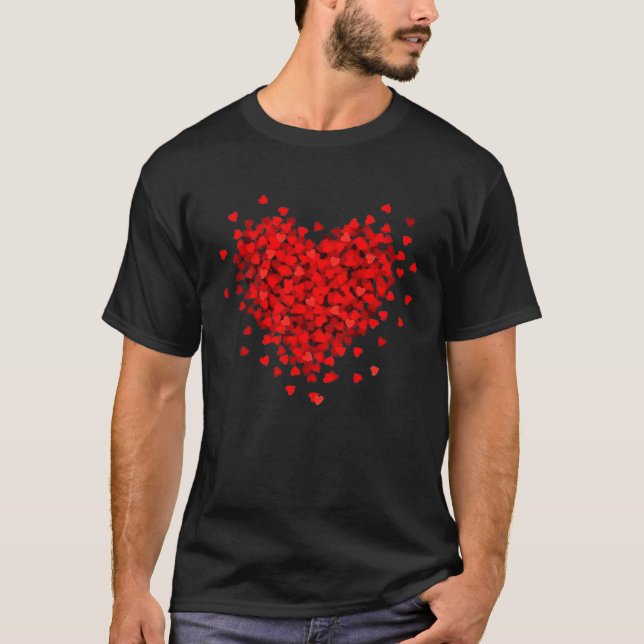 T-shirt Bonne Saint Valentin 3D Heart Boys Girls Couple (Devant)