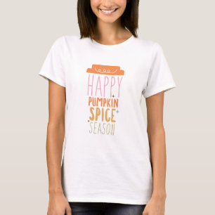 T-shirt Bonne saison citrouille tasse de latte