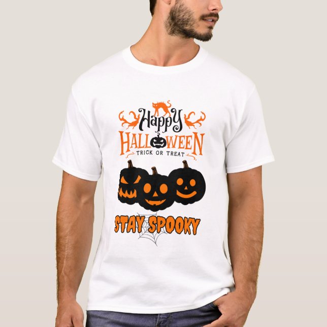 T-shirt Bonne saison Éffrayante d'Halloween (Devant)