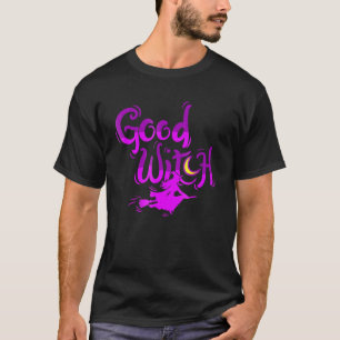 T-shirt Bonne Sorcière Halloween Sorcière Volant Sur Broom