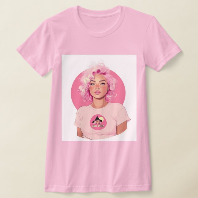 T-shirt Bonne sorcière ! Tee (rose) (Poser)