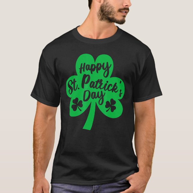 T-shirt Bonne St Patrick S Day Go Lucky Irish Shamrock Cos (Devant)