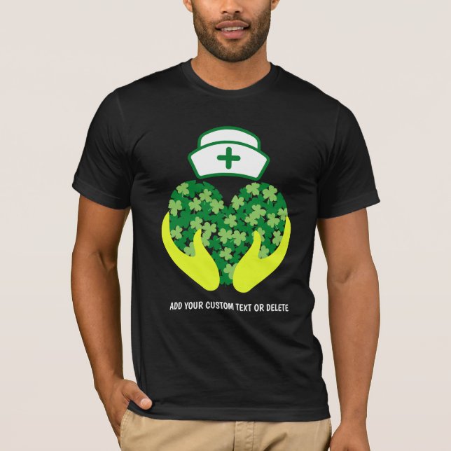 T-shirt Bonne St Patrick's Day Nurse Shamrock Clover (Devant)