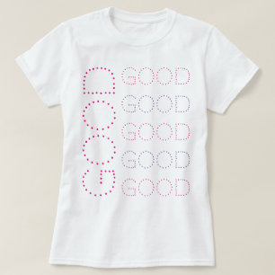 T-shirt BONNE Typographie Rose Et Lavande Chic Dotée