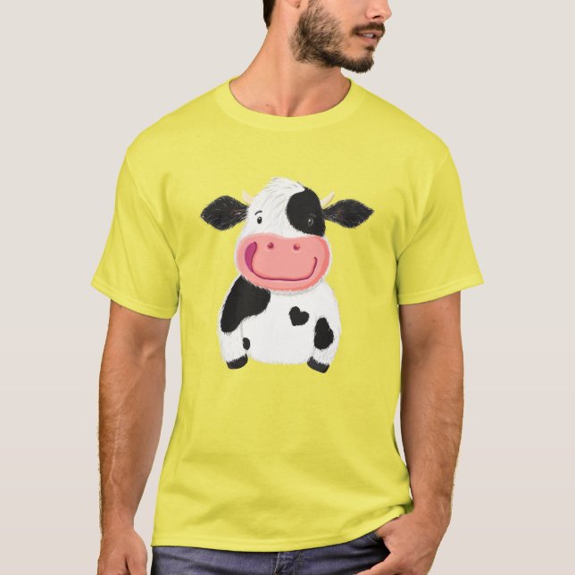 T-shirt Bonne vache laitière Little Holstein (Devant)