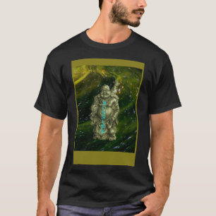 T-shirt bonne vie et prospérité rire bouddha dans l'espace
