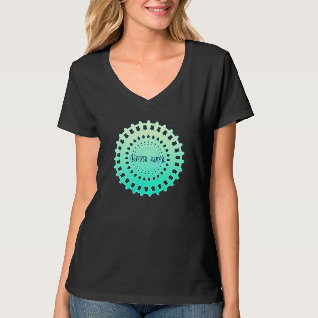 T-shirt Bonne Vie Motto Écouter Mandala Wheel Spirit Ta (Devant)