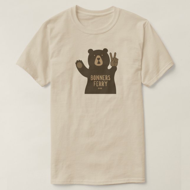 T-shirt Bonners Ferry Idaho Peace Bear (Design devant)