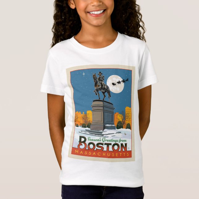 T-Shirt Bonnes Fêtes De Boston Common ! (Devant)