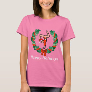 T-shirt Bonnes fêtes guirlande gymnastique