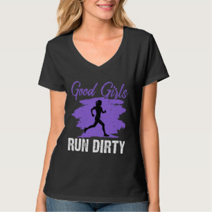 T-shirt Bonnes Filles Courez Dirty Funny Trail Coureur Gr