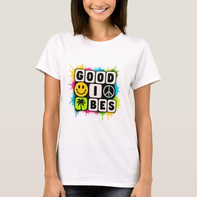T-shirt bonnes vibrations (Devant)