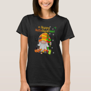 T-shirt Bonnet de gnome Happy HalloThanksmas HallowThanksm