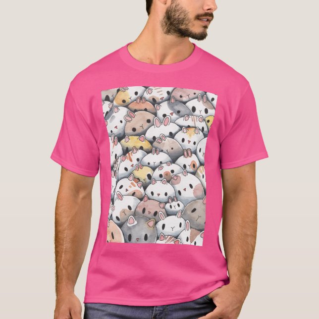T-shirt Bonnets Et Chats (Devant)