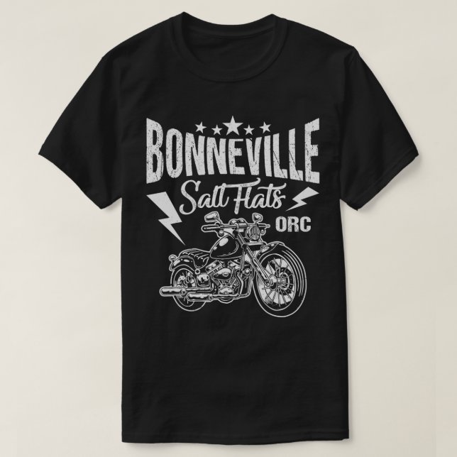T-shirt Bonneville Salt Flats Motorcycle Racing Biker otte (Design devant)