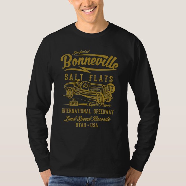 T-shirt Bonneville Salt Flats Utah Speedway 2 (Devant)