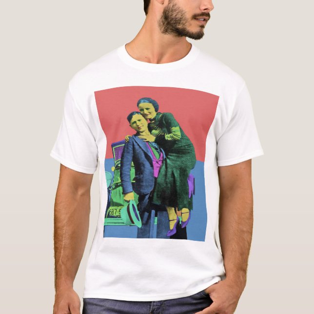 T-shirt Bonnie et Clyde Pop Art (Devant)