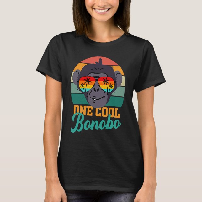 T-shirt Bonobo chimpanzee tropical sunglasses  men women k (Devant)