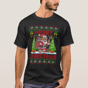 T-shirt Bonobo Xmas Les lumières des arbres laids Père Noë