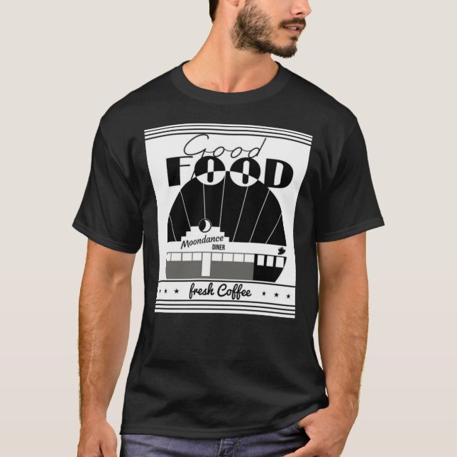 T-shirt Bons Aliments Moondance Diner Café frais Classique (Devant)