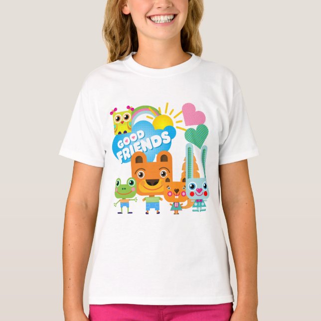T-shirt Bons amis d'animaux (Devant)