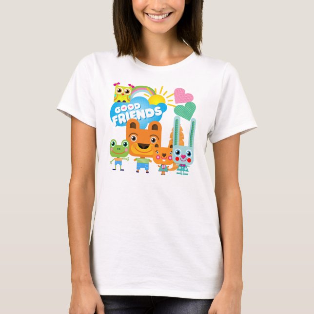T-shirt Bons amis d'animaux (Devant)