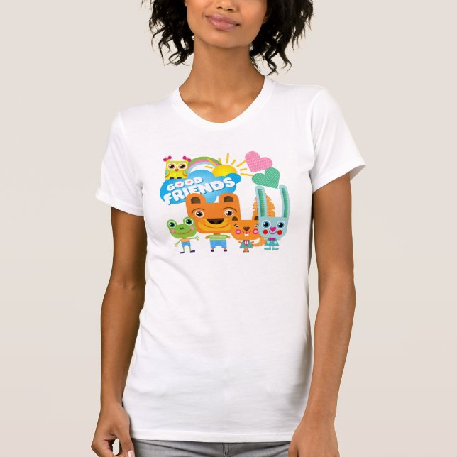 T-shirt Bons amis d'animaux (Devant)