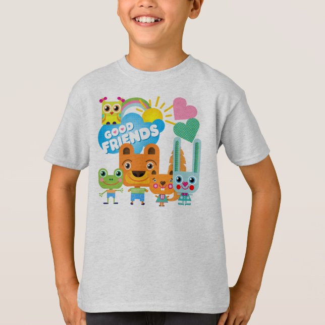 T-shirt Bons amis d'animaux (Devant)