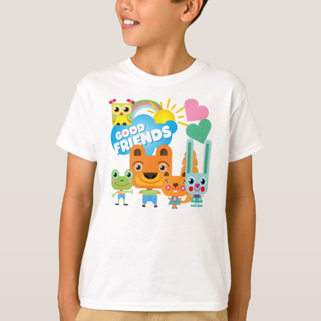 T-shirt Bons amis d'animaux (Devant)
