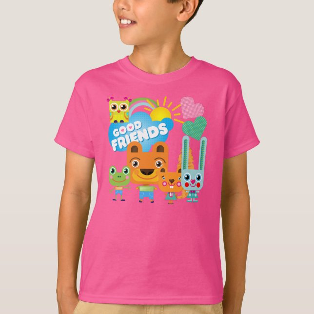 T-shirt Bons amis d'animaux (Devant)