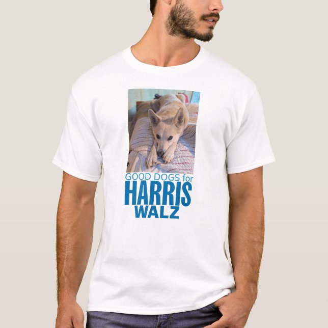T-shirt Bons chiens pour Harris/Walz (Devant)