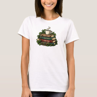 T-shirt Bons Livres Bon Café Bonne Humeur Lecteur Cosy