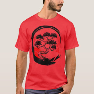 T-shirt Bonsai Arbre en Enso Circle Design Japonais Zen Ca