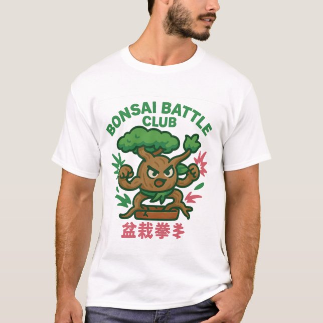 T-shirt Bonsai Battle Club – Fierce Roots, Calm Mind (Devant)